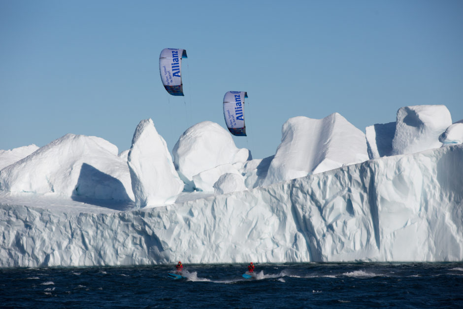 Extrem-Kite-Surfer Geza und André Scholtz